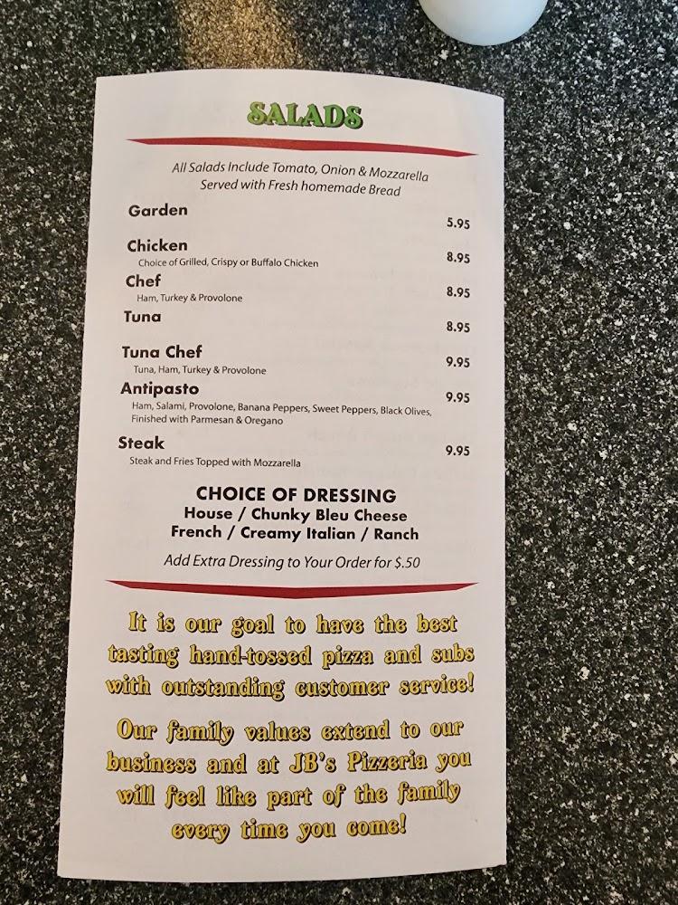 JB's Pizzeria Menu image 3